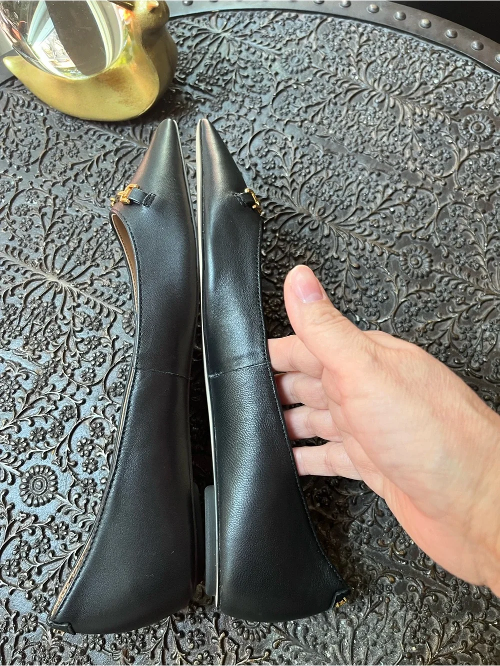 SAM EDELMAN NORI POINTED TOE BALLET FLATS BLACK 7